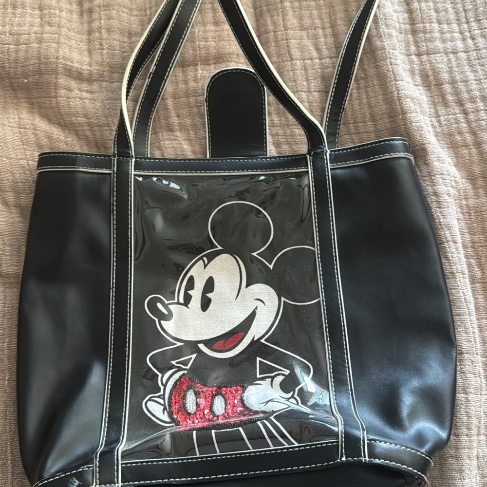 Disney Black and Red Mickey Mouse Tote Bag